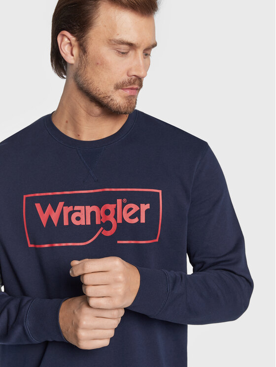 Wrangler Wrangler Felpa Frame Logo W662HA114 112320240 Blu scuro Regular Fit