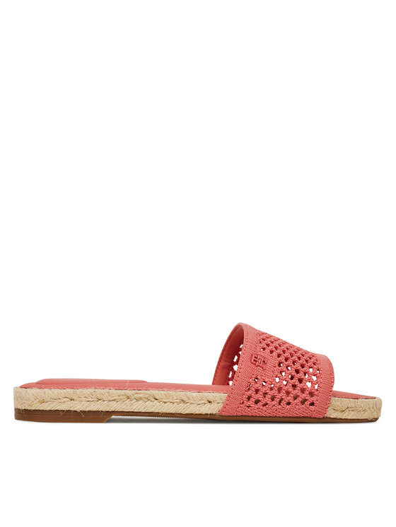 Tommy Hilfiger Tommy Hilfiger Espadrile Knit Mesh Espadrille Flat Sandal FW0FW08744 Coral