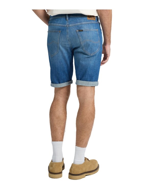 Lee Lee Szorty jeansowe 5 Pocket Short Niebieski Regular Fit