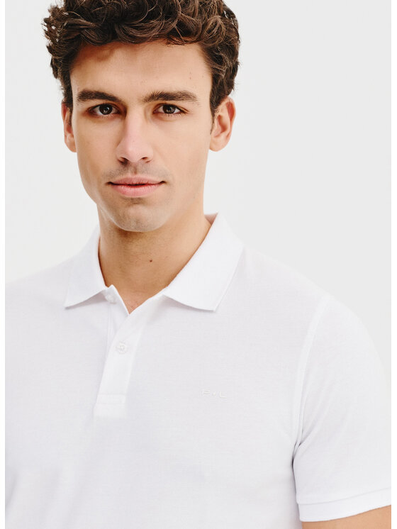 Pako Lorente Pako Lorente Polo P25SF-TX-007 Biały Slim Fit