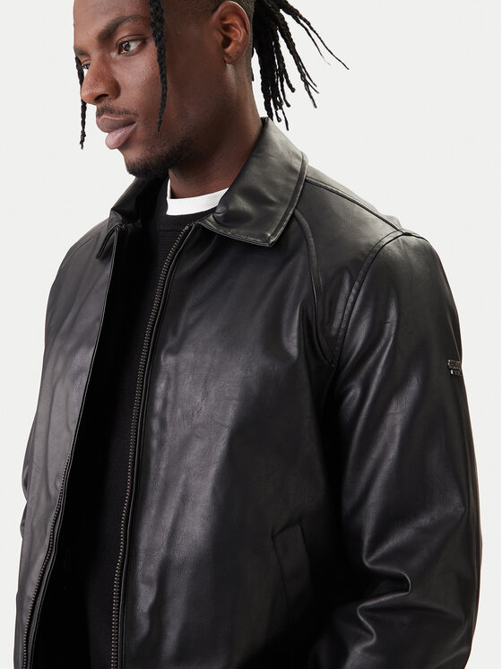 Guess Guess Jakna od imitacije kože M6RL0A WJ260 Crna Regular Fit