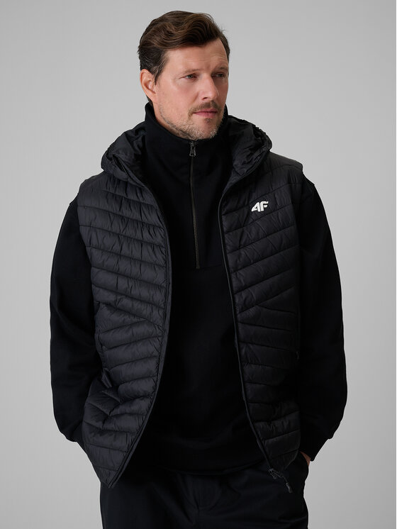 4F 4F Kamizelka BASIC+ Czarny Regular Fit