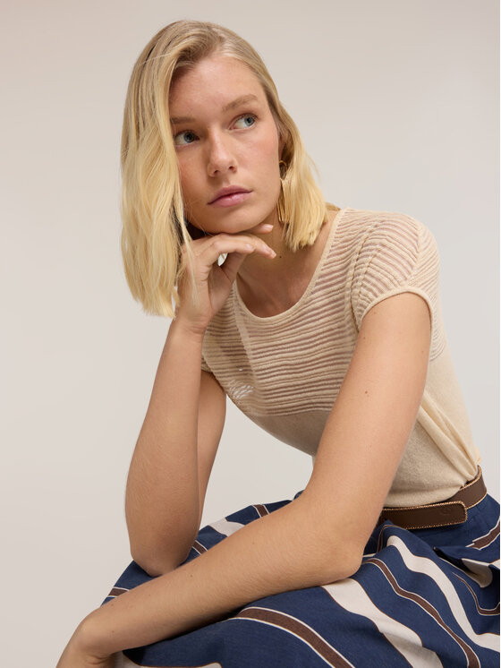 Motivi Motivi Maglione M303W004018N002 Crema Over Fit