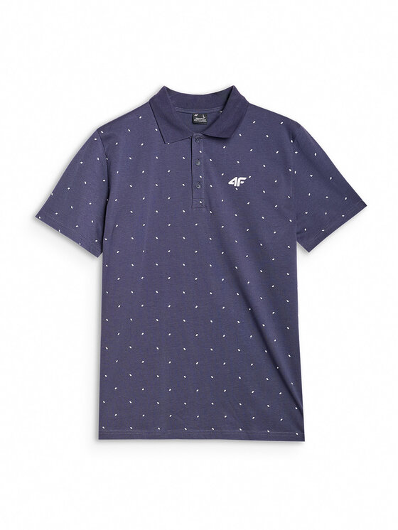 4F 4F Polo MIDSHOP TEXTILE Szary ciemny Regular Fit