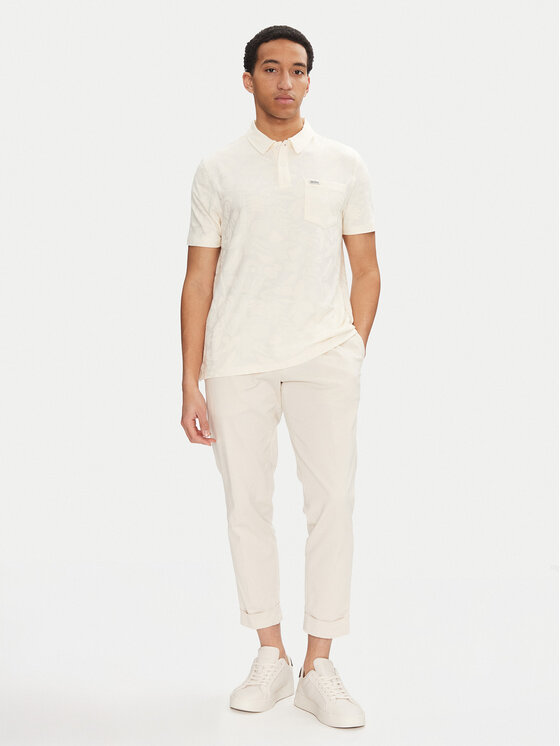 Guess Guess Polokošeľa M5GP08 KCSJ0 Écru Regular Fit