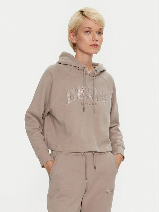 DKNY Sport Mikina DP4T9811 Béžová Regular Fit