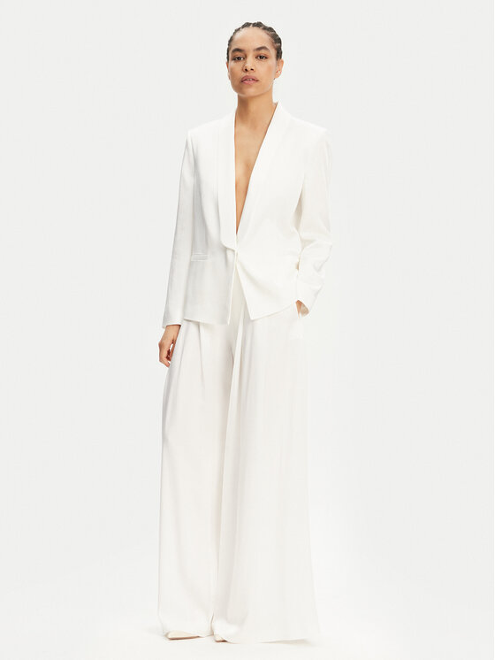 BOSS BOSS Palazzo kelnės Tetosa 50540618 Balta Relaxed Fit