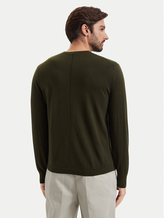Calvin Klein Calvin Klein Sweter LV04LB305G Khaki Regular Fit