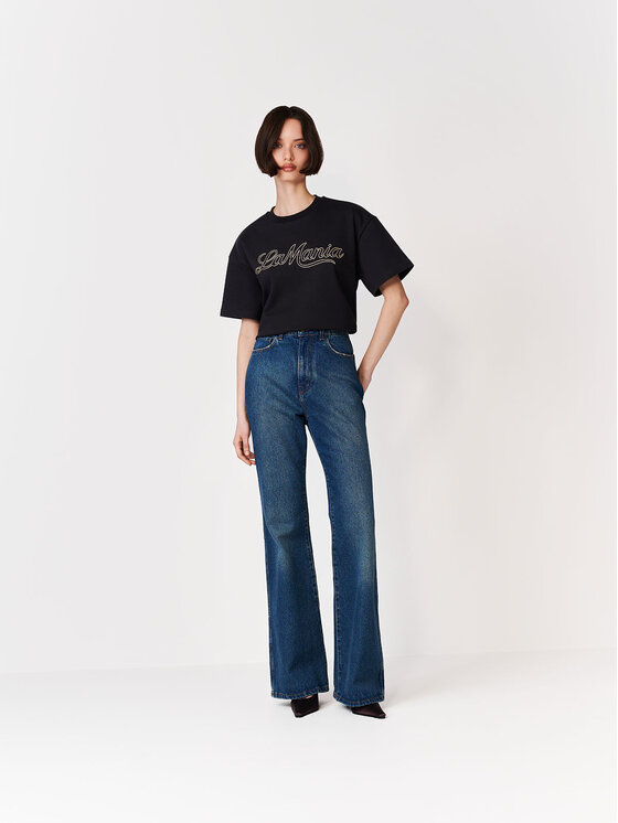 La Mania La Mania T-shirt LOTTIE Nero Basic Fit