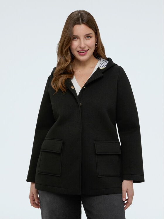 Fiorella Rubino Fiorella Rubino Cappotto invernale 8010T000358N033 Nero A-Line Fit
