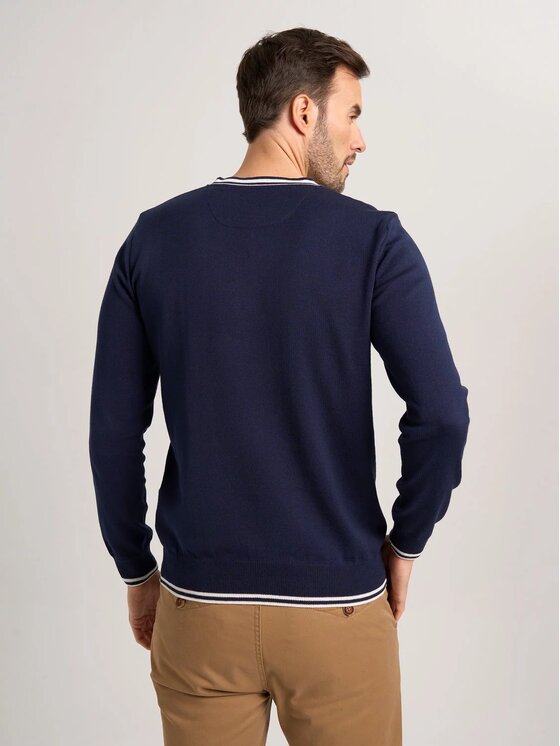 Willsoor Willsoor Sweter 71851 Granatowy Regular Fit