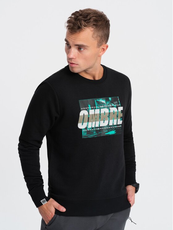 Ombre Ombre Mikina OM-SSPS-0156 Černá Regular Fit