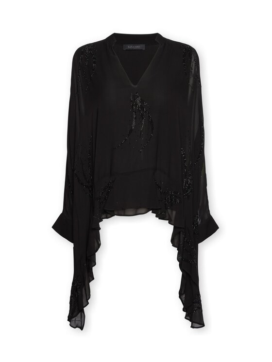 Elena Mirò Elena Mirò Bluzka 2014Z000065N033 Czarny Flare Fit