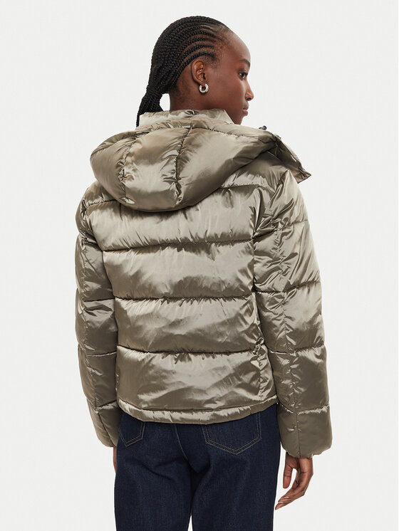 Calvin Klein Jeans Calvin Klein Jeans Žieminė striukė Shiny Monologo J20J224616 Pilka Regular Fit