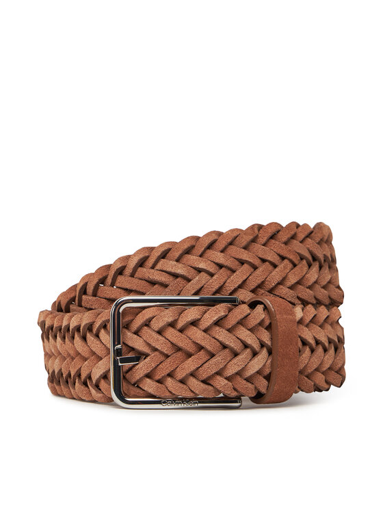 Calvin Klein Calvin Klein Ζώνη Ανδρική Warmth Braided Suede 35Mm K50K512841 Καφέ