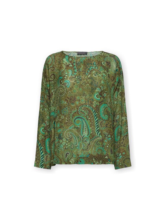 Elena Mirò Elena Mirò Blusa 2019Z000070N002 Verde Boxy Fit