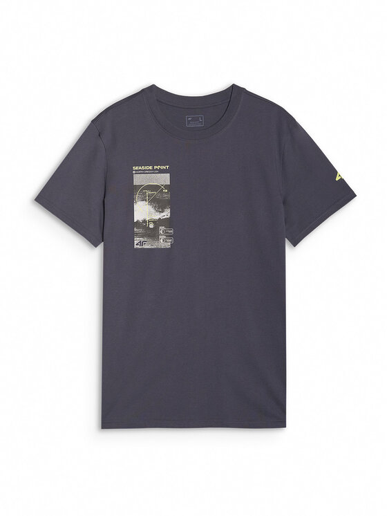 4F 4F T-Shirt MIDSHOP TEXTILE Szary ciemny Regular Fit