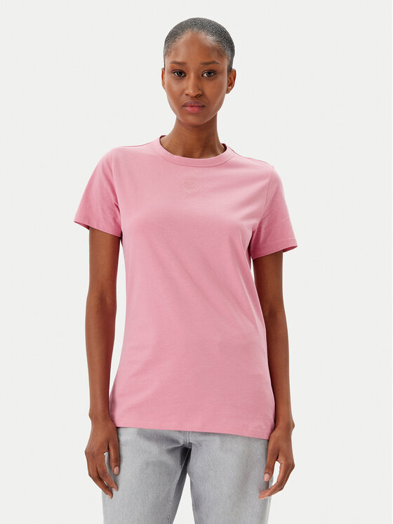 BOSS BOSS Póló C_Elogo_21 50540260 Rózsaszín Slim Fit