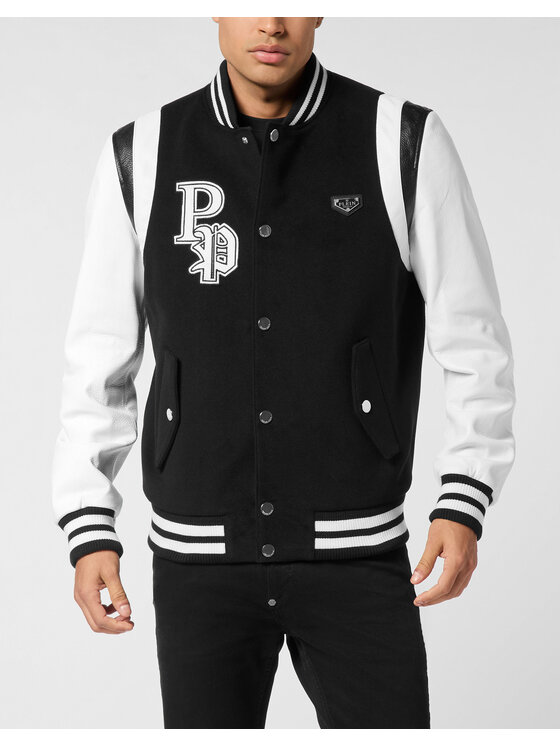 PHILIPP PLEIN PHILIPP PLEIN Kurtka bomber 25611 Czarny Regular Fit