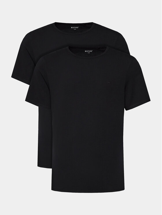 Mustang Mustang 2er-Set T-Shirts 1014663 Schwarz Regular Fit