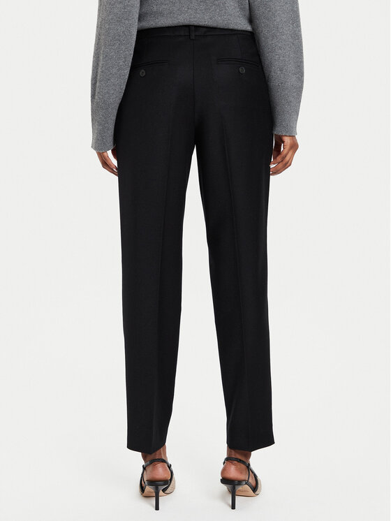 Weekend Max Mara Weekend Max Mara Hlače iz tkanine Caldaia 2425136132 Črna Straight Fit