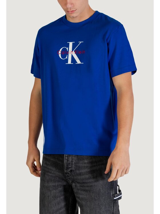 Calvin Klein Jeans Calvin Klein Jeans T-Shirt SS Hero Monologo Tee Μπλε Casual Fit