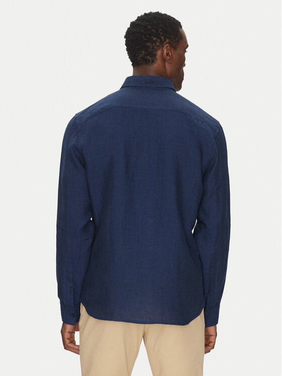 Michael Kors Michael Kors Krekls CS4400H4YT Tumši zils Relaxed Fit