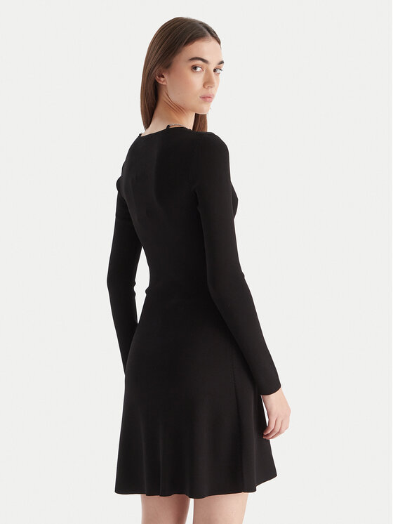 HUGO HUGO Strickkleid Sibery 50548244 Schwarz Slim Fit