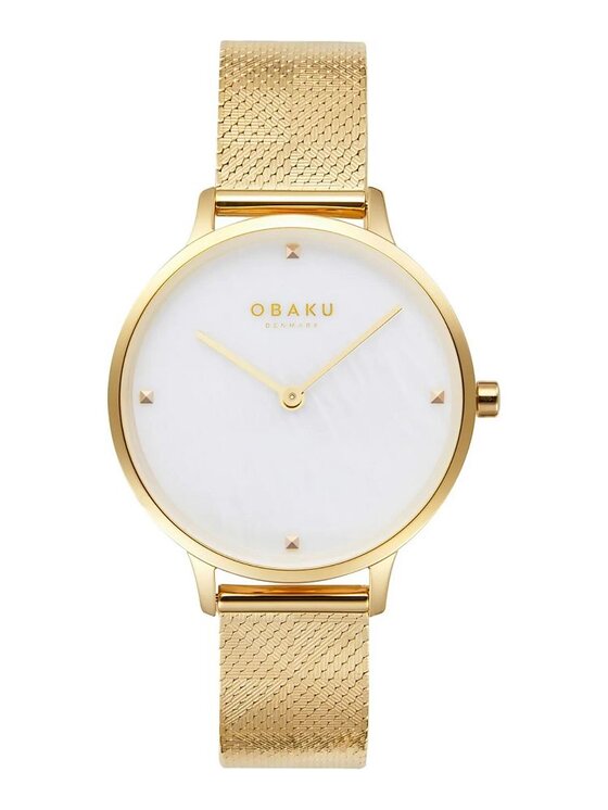 Obaku Obaku Zegarek V295LXGWHG Złoty