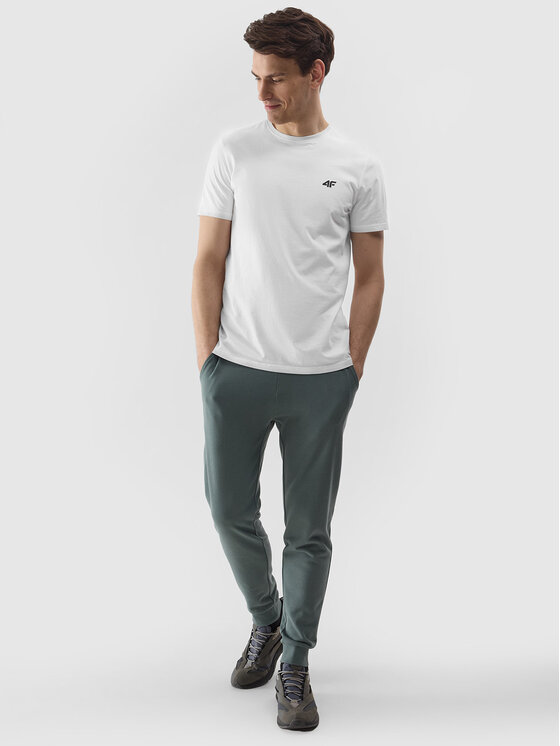 4F 4F T-Shirt 4FWSS24 TTSHM1154 10S BIAŁY L Biały Regular Fit