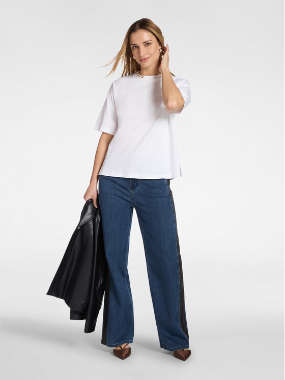 Elena Mirò Elena Mirò T-Shirt G065Z000583N001 Biały Regular Fit