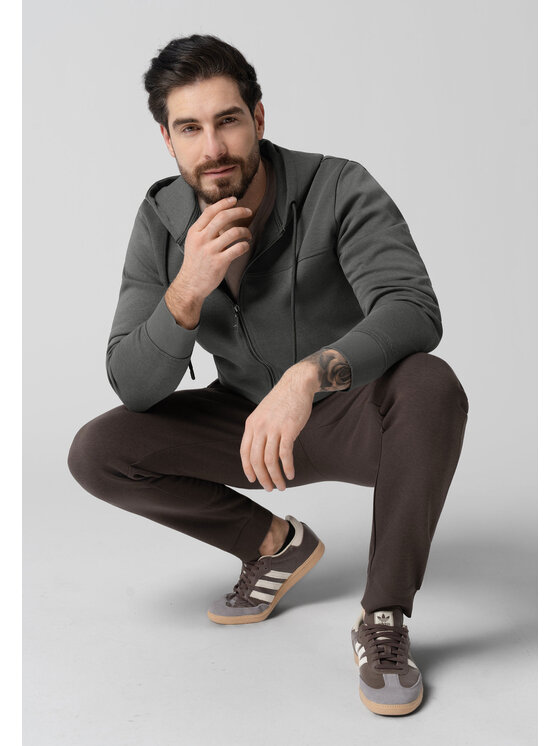 Volcano Volcano Bluza B-HAW Szary Regular Fit