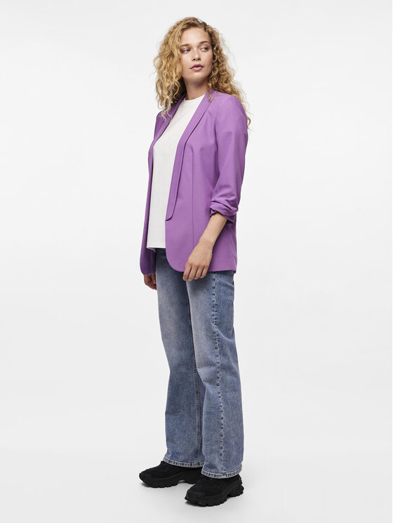 Pieces Pieces Marynarka Bosella 17090996 Fioletowy Regular Fit