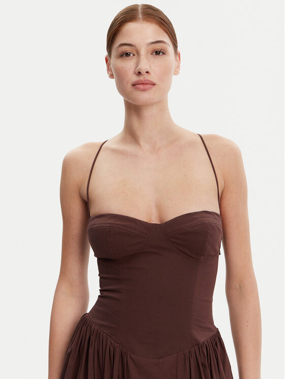BARDOT BARDOT Sukienka wieczorowa 59786DB Brązowy Regular Fit