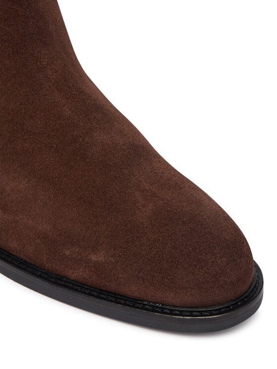 Tommy Hilfiger Tommy Hilfiger Sztyblety Corporate Dressy Suede Chelsea FM0FM05953 Brązowy