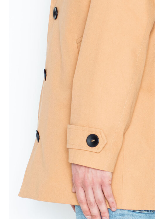 Visent Visent Cappotto di transizione V028 Beige Regular Fit