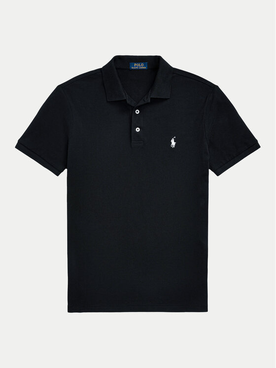 Polo Ralph Lauren Polo Ralph Lauren Тениска с яка и копчета 710941439001 Черен Custom Slim Fit