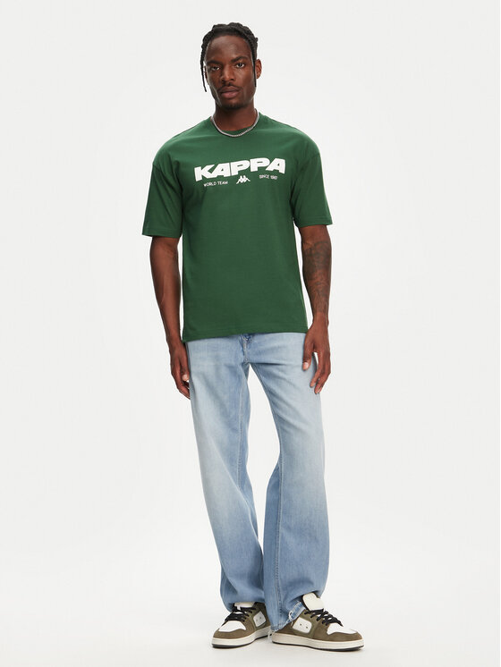 Kappa Kappa T-Shirt Nhisso 351S5MW Zielony Regular Fit