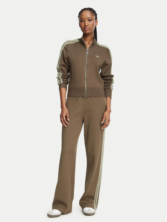 adidas adidas Spodnie dresowe Firebird KS7362 Brązowy Regular Fit