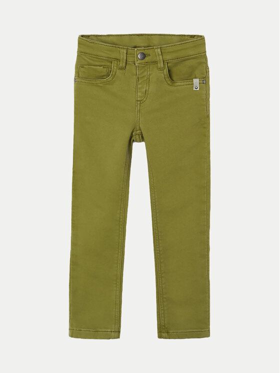 Mayoral Mayoral Hlače iz tkanine 4539 Zelena Slim Fit