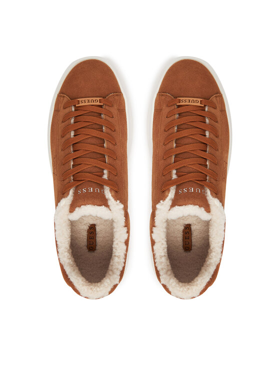 Guess Guess Sneakersy FMFBAN LEP12 Hnedá
