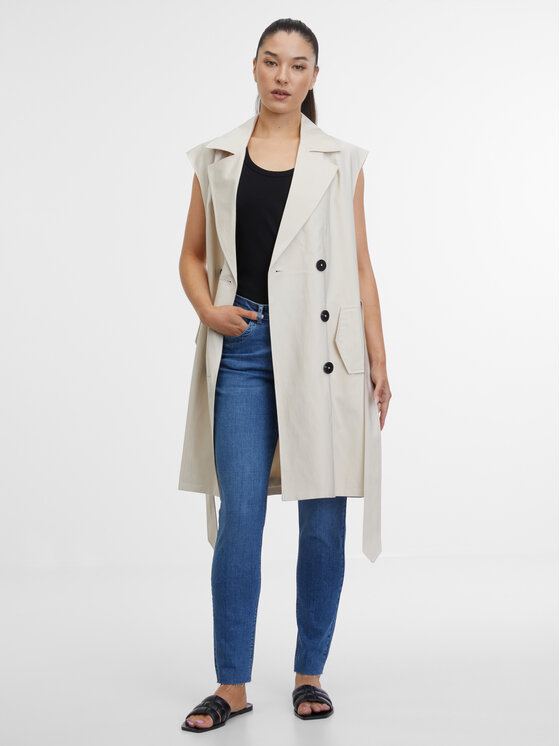 Orsay Orsay Kamizelka 1000354048000__36 Beżowy A-Line Fit