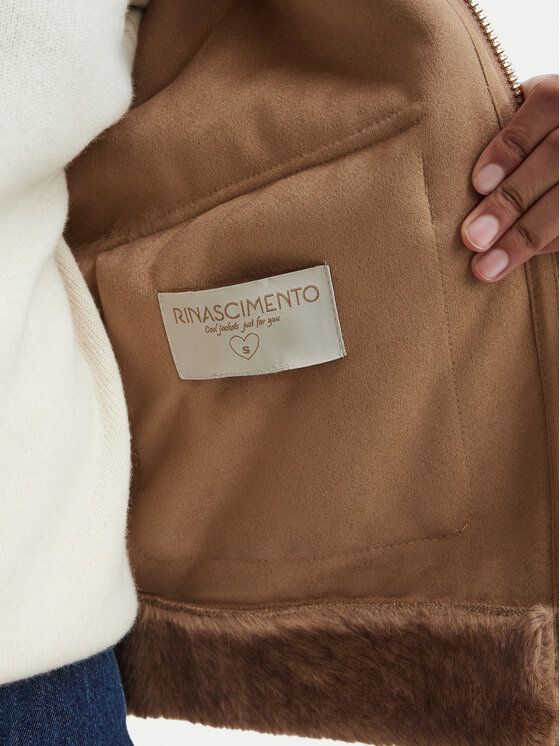 Rinascimento Rinascimento Шуба CFC0127150003 Бежевий Regular Fit