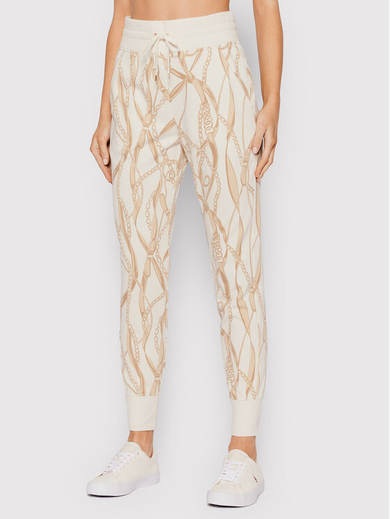 Lauren Ralph Lauren Pantaloni trening 200869657001 Bej Slim Fit