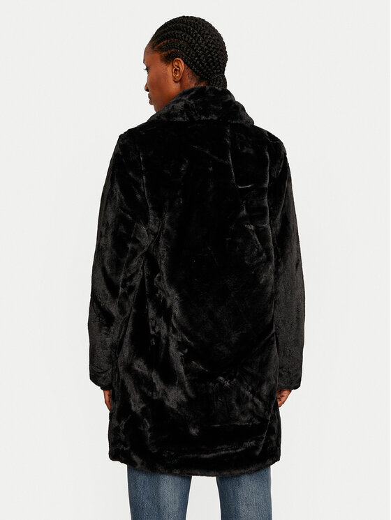Vila Vila Pelzmantel Ebba 14098292 Schwarz Regular Fit