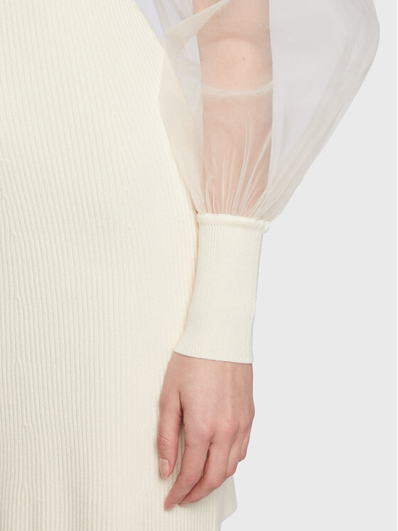 TWINSET TWINSET Коктейльна сукня 222TT3103 Écru Slim Fit