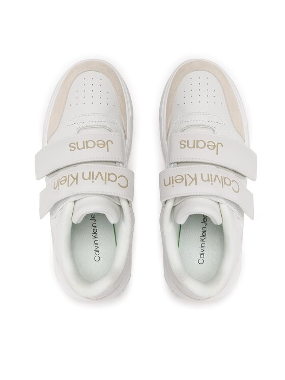 Calvin Klein Jeans Calvin Klein Jeans Snīkeri Chunky Cupsole Lth Velcro YW0YW00879 Balts