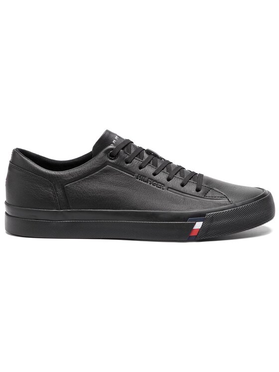 Tommy Hilfiger Sneakersy Corporate Leather Sneaker FM0FM02089 Czarny Modivo.pl