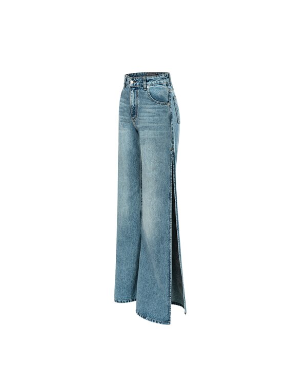 Spodnie damskie MissDenim, Rozmiar XXS, Niebieskie, Wide Leg