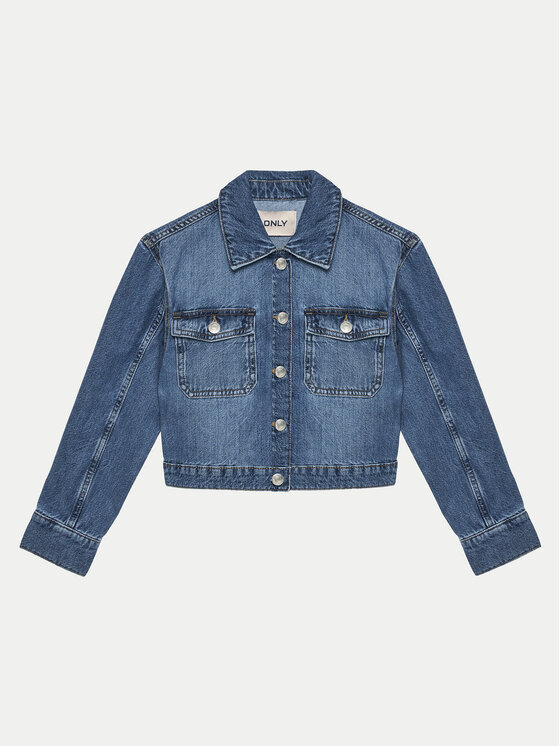 Kids ONLY Kids ONLY Jeansová bunda Lumi 15340434 Modrá Regular Fit